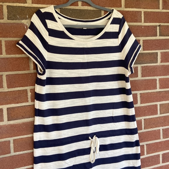 LOFT Cotton Terry Drop-Waist Dress - Picture 8 of 11